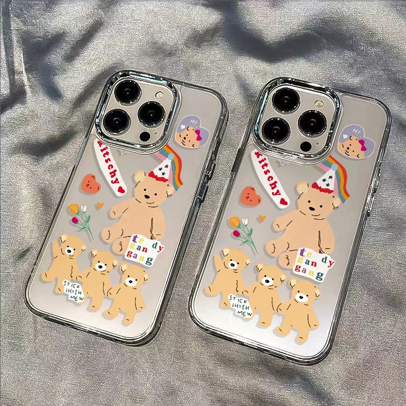 ✅Ốp Điện Thoại Mềm Chống Sốc Có Tay Cầm Hình Gấu Cho Apple iPhone1213 8 11plus max 14pro / 7