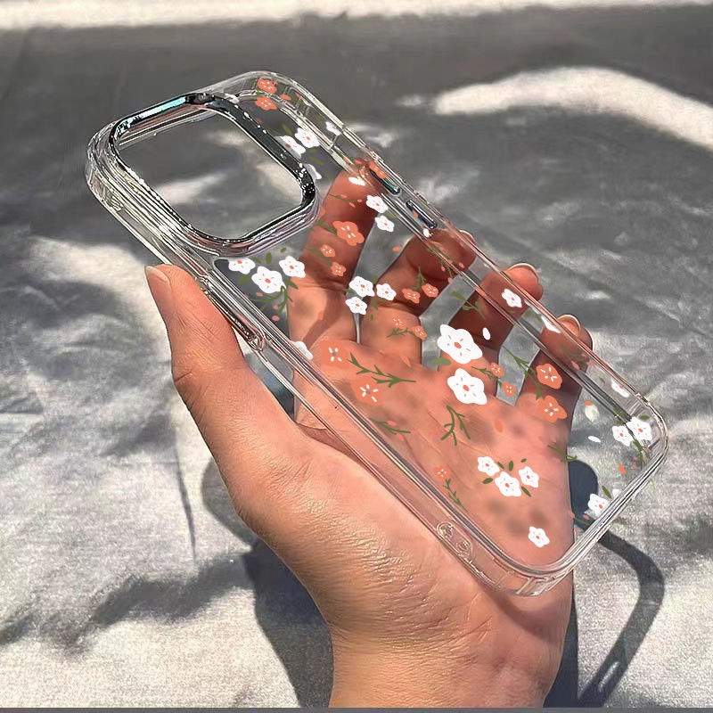 ✅Ốp Điện Thoại Mềm Chống Sốc Họa Tiết Hoa Đơn Giản Bảo Vệ Toàn Diện Cho Iphone 11 plus 12 / max7 14pro 8 13 B3XE