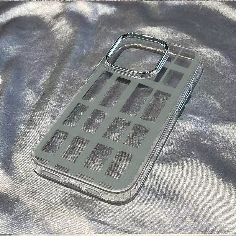 ✅Ốp Điện Thoại Mềm Họa Tiết Caro Màu Xanh Dương Chống Sốc Cho Iphone Xs8 12 11 713 14pro Max