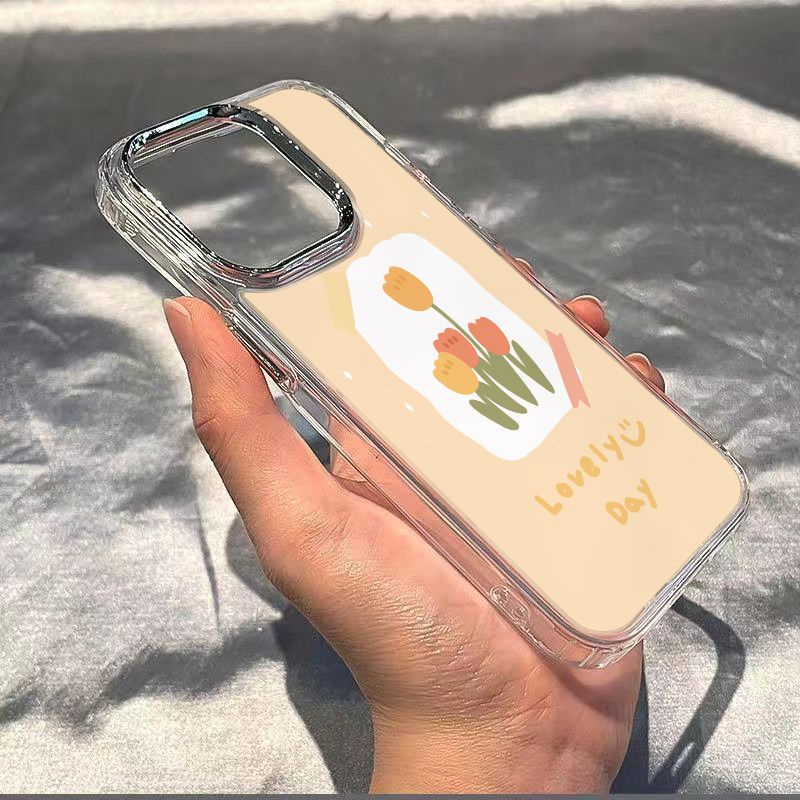✅Ốp Điện Thoại Hình Hoa Tulip Chống Sốc Cho Iphone xs14pro13 plus 12 78In Style / 11max Ec8