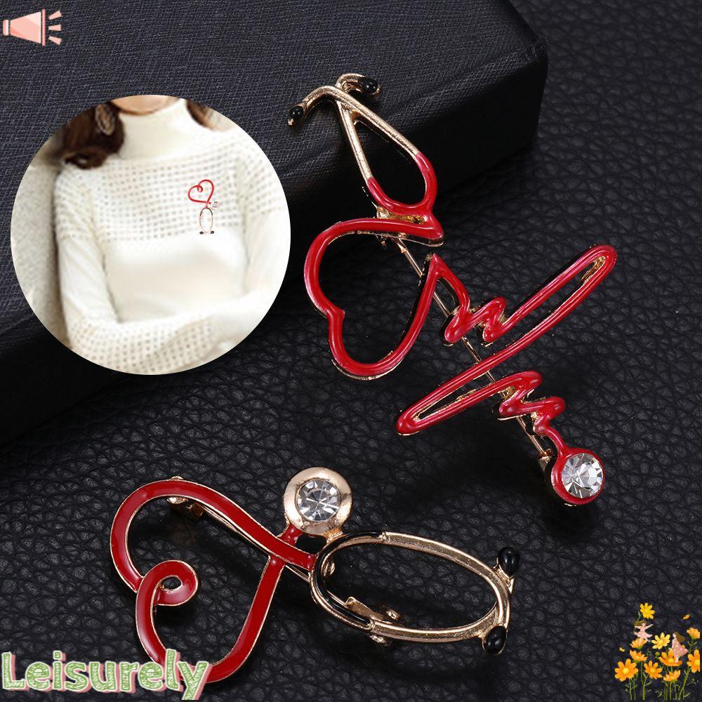 Ghim Cài Áo Hình Ống Nghe Bác Sĩ / Trái Tim Độc Đáo