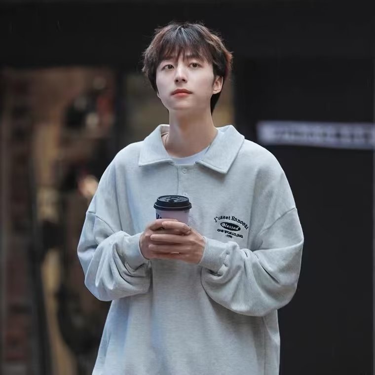 Áo Thun Polo Dáng Rộng Phong Cách Đường Phố Mỹ Thời Trang Xuân Thu Hàng Mới Dành Cho Bạn Trai