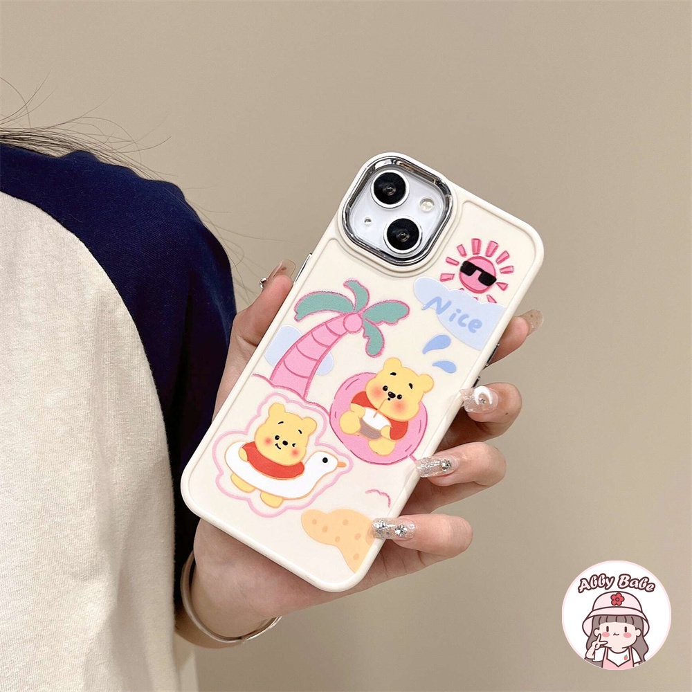 Ốp Điện Thoại TPU Dẻo Họa Tiết Hoạt Hình Gấu Pooh / Cây Dừa Chống Bụi Bẩn Cho IPhone 14 Pro Max 11 12 Pro Max