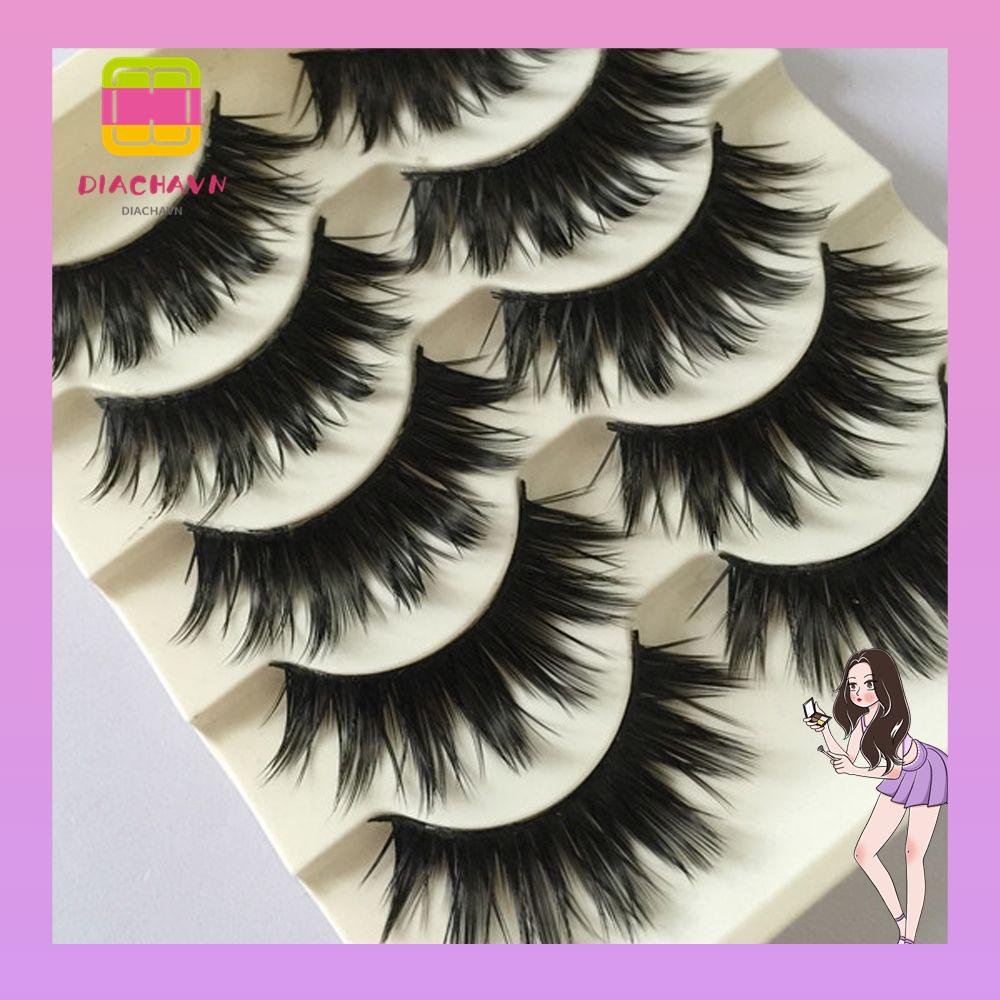 Set 5 Cặp Lông Mi Giả 3D Dày Tự Nhiên Trang Điểm Cho Nữ