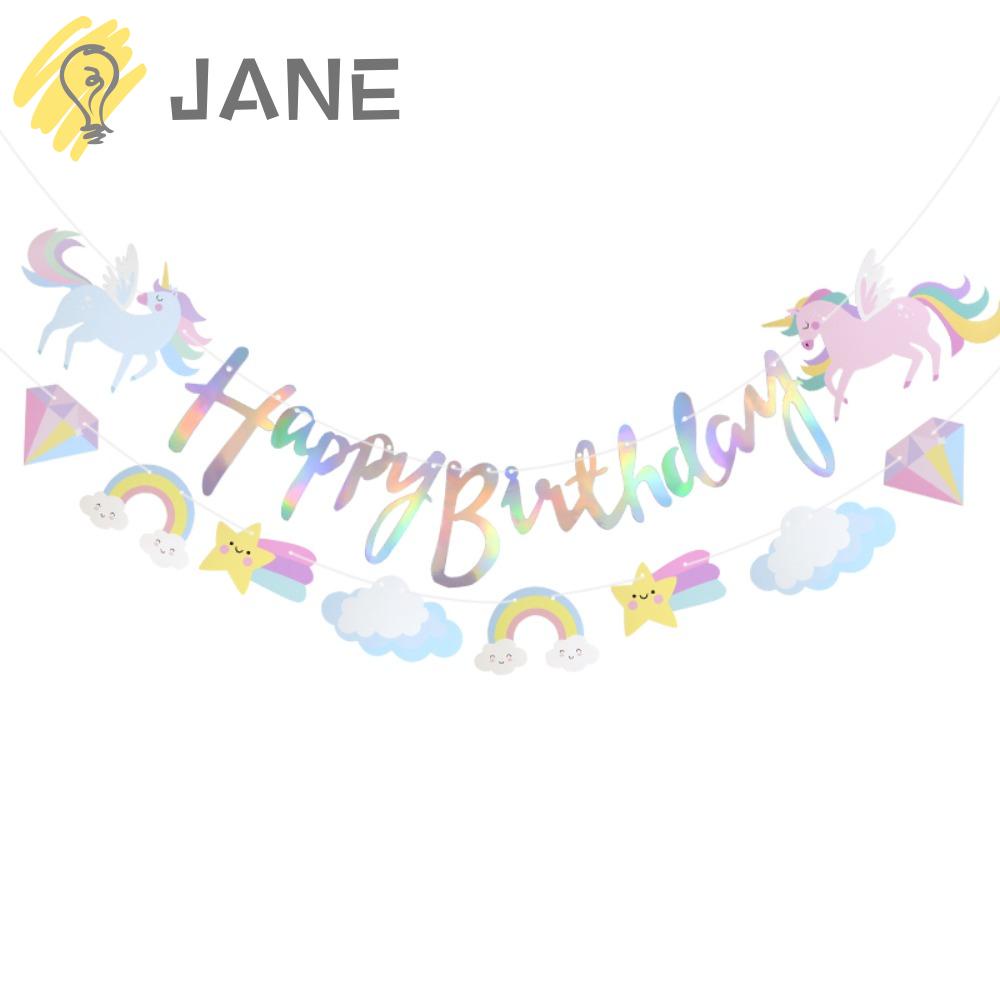 Dây Treo Trang Trí Tiệc Sinh Nhật Chủ Đề Kỳ Lân Mới Cho Bé Gái