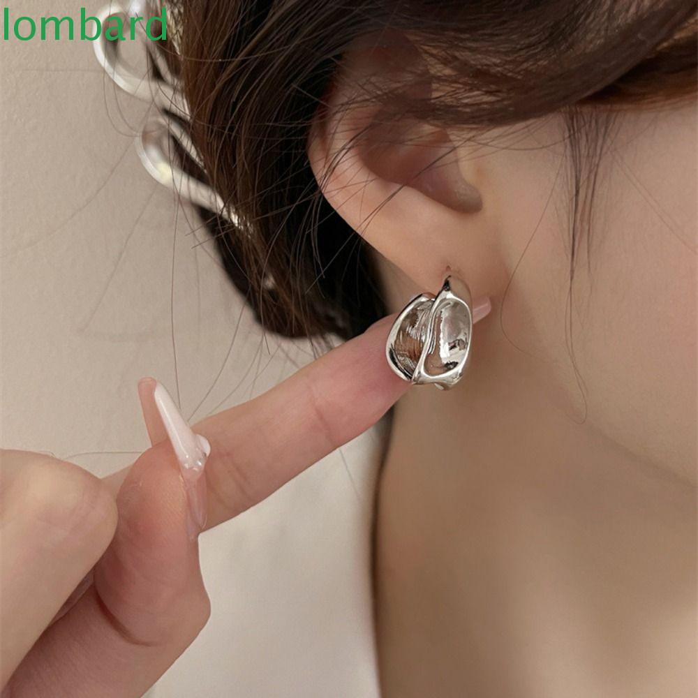 Khuyên Tai Kim Loại Đơn Giản Cá Tính Cho Nữ