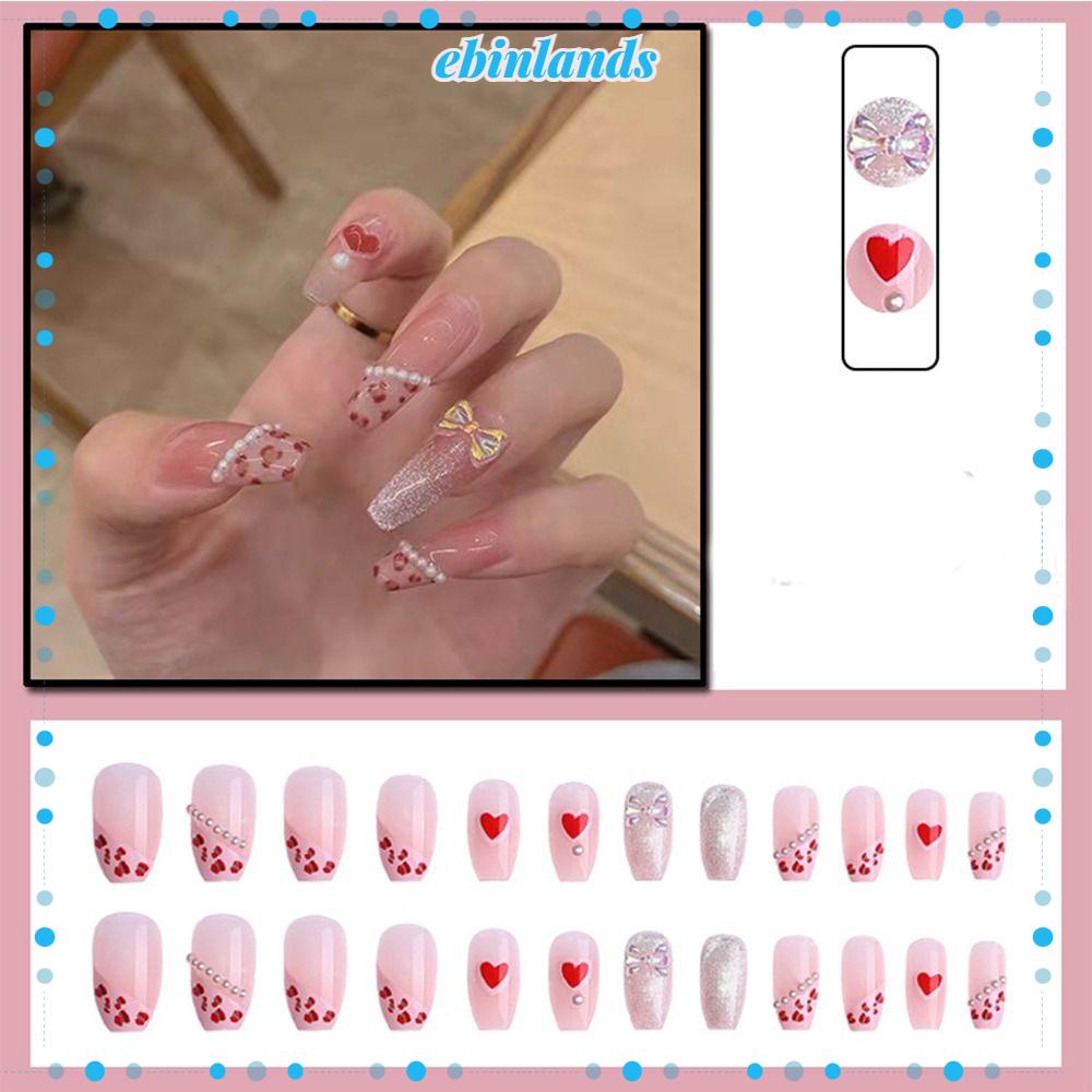 Bộ 24 Móng Tay Giả Trang Trí Nghệ Thuật|Phụ Kiện Múa Ba Lê Dài Chuyên Dụng Chất Lượng