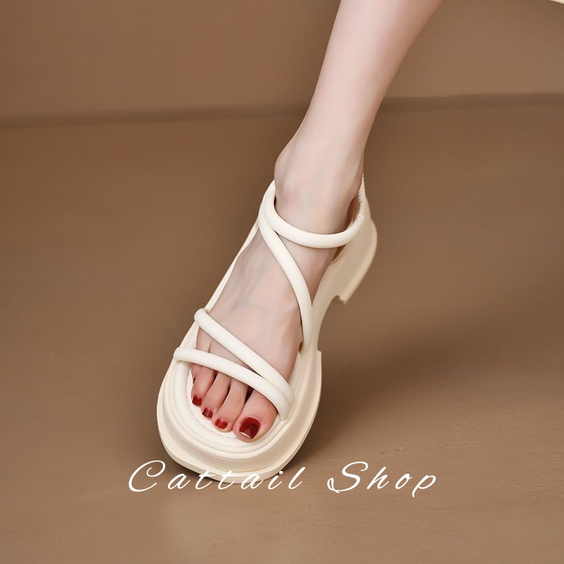 DISHULAN  dép nữ sandal nữ dép bánh mì nữ dép bánh mì Chống Trượt 061201