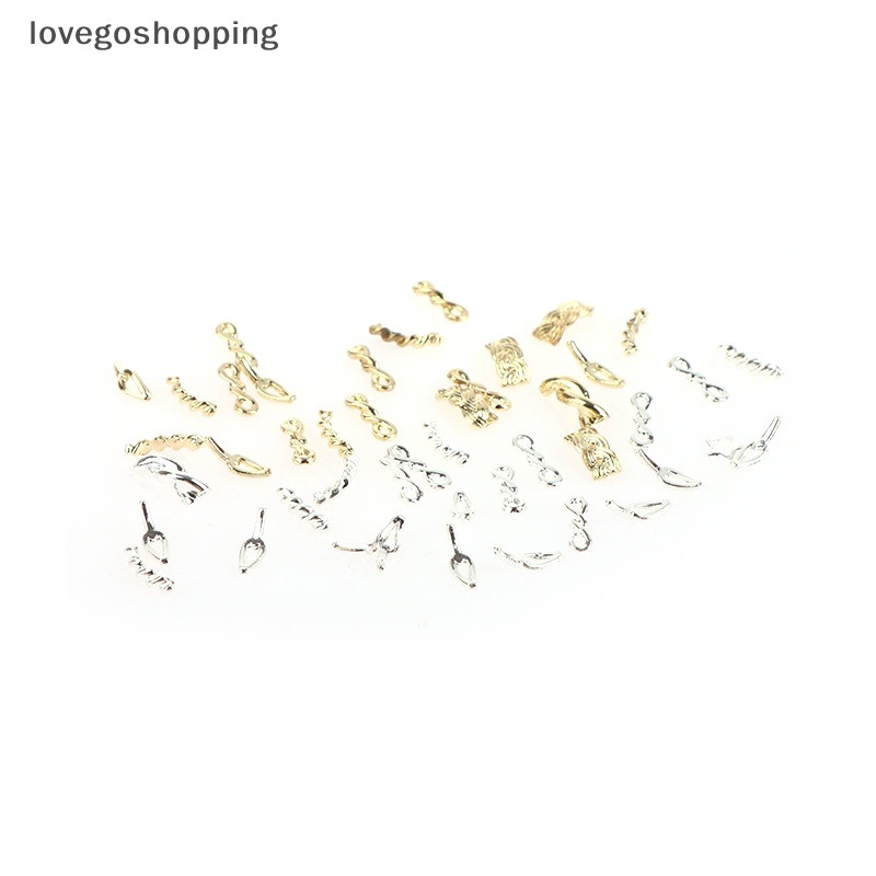 Set 10 / 20 Dây Xích Kim Loại Màu Vàng / Bạc Trang Trí Móng Nghệ Thuật DIY