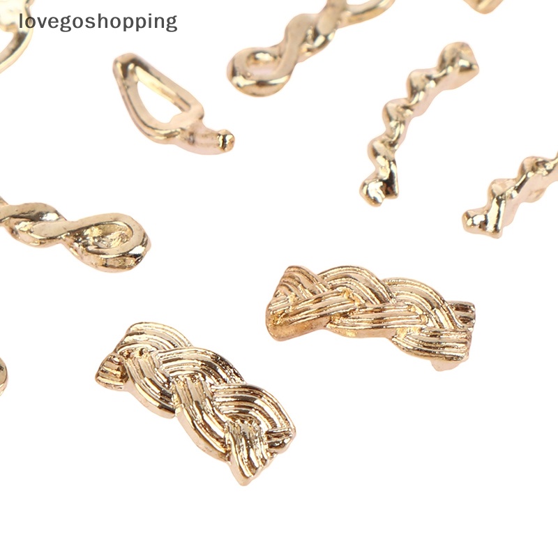 Set 10 / 20 Dây Xích Kim Loại Màu Vàng / Bạc Trang Trí Móng Nghệ Thuật DIY