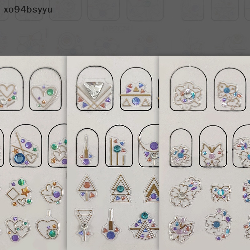 Miếng Dán Trang Trí Móng Tay 3D Đính Đá Thời Trang xo94bsyyu