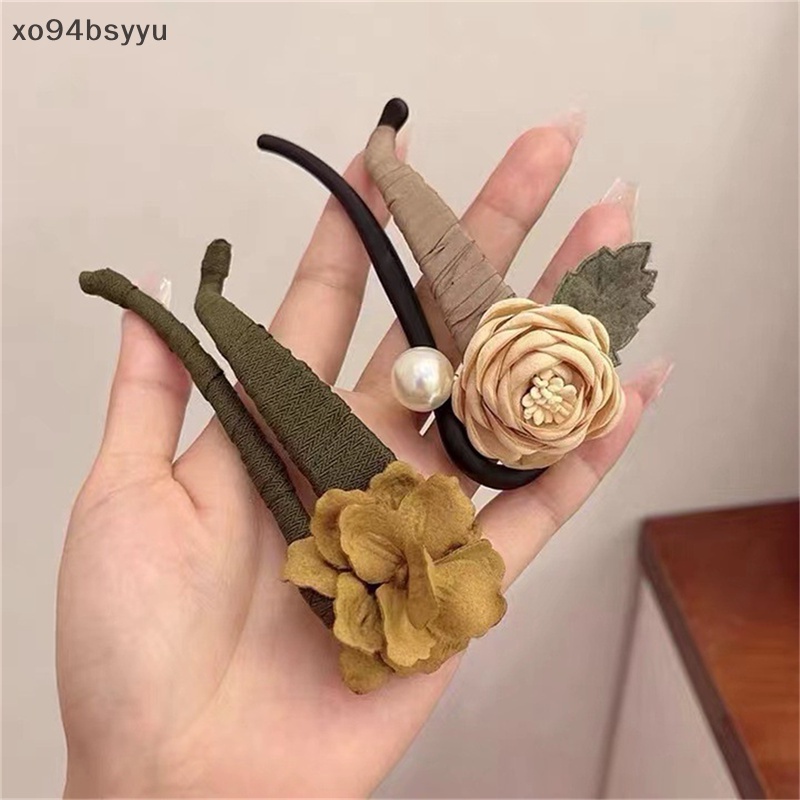 Kẹp Tóc Đuôi Ngựa Trang Trí Hoa Phong Cách Cổ Điển xo94bsyyu Dành Cho Bạn Nữ VN