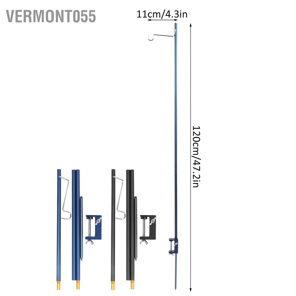 Vermont055 Đế đèn lồng di động có thể gập lại Giá đỡ hợp kim nhôm cho BBQ cắm trại ngoài trời
