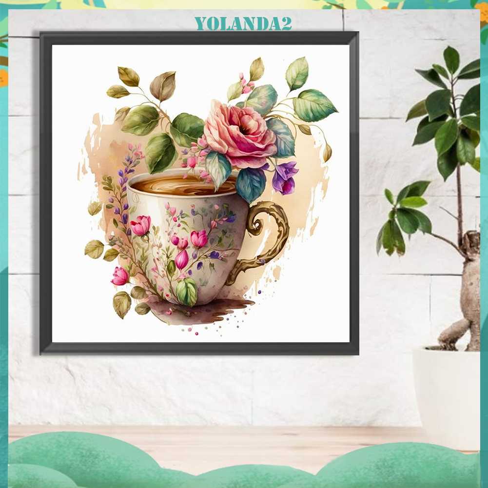 Tranh Đính Đá Kim Cương Toàn Bộ 5D DIY Hình Vẽ Hoa Trang Trí Nhà Cửa