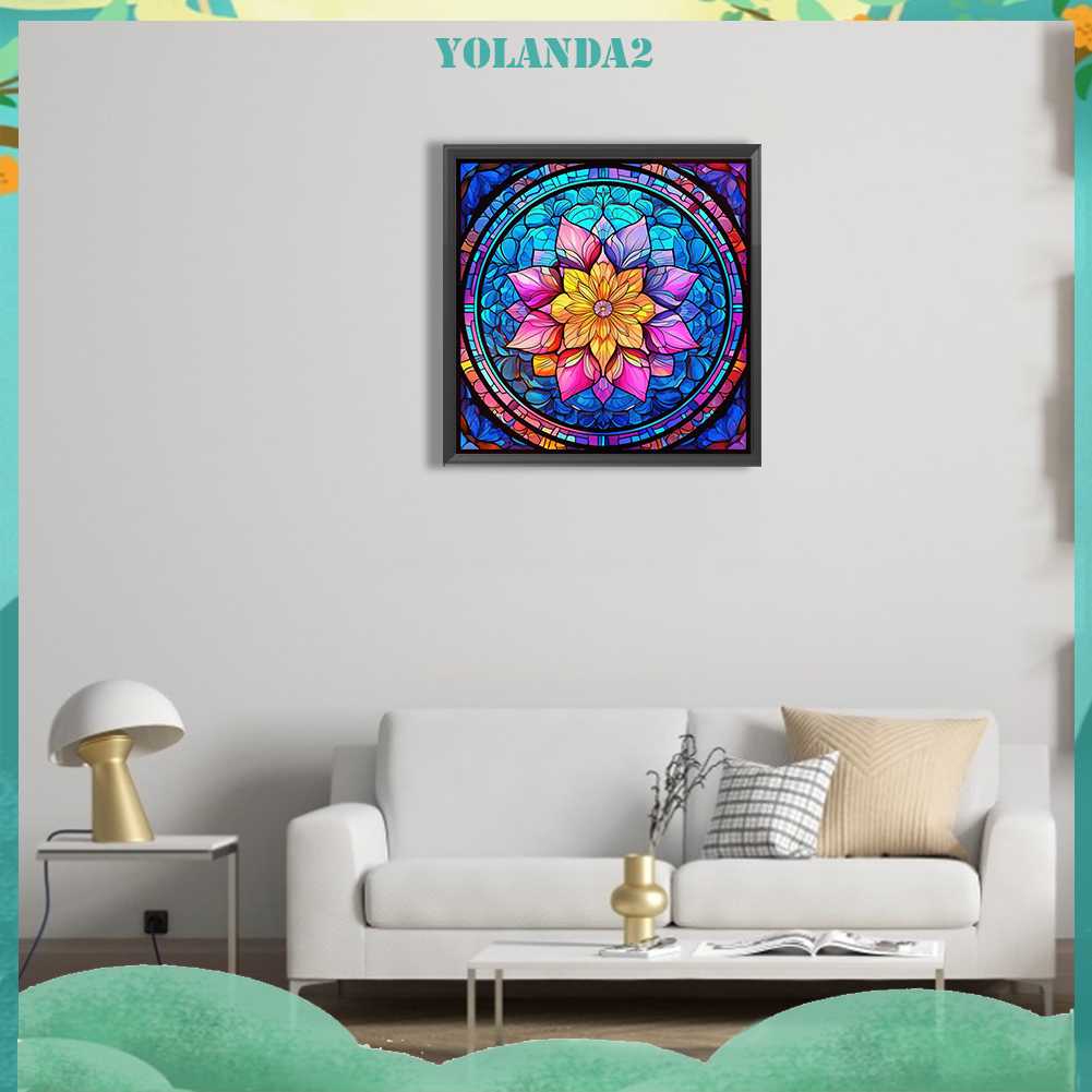 Bộ Tranh Đính Đá 5D Họa Tiết Hoa Văn Mandala Độc Đáo DIY Dùng Trang Trí Nhà Cửa