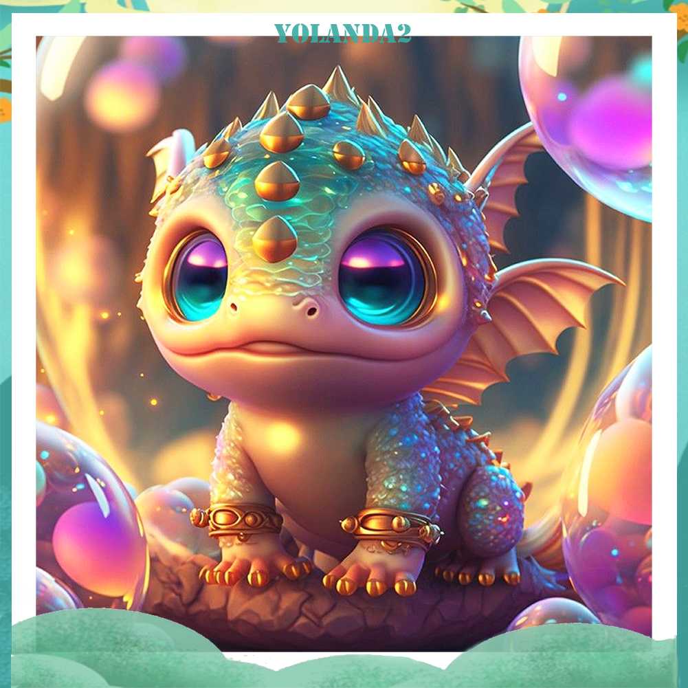 Tranh Đính Đá Kim Cương Toàn Bộ 5D DIY Hình Vẽ Khủng Long