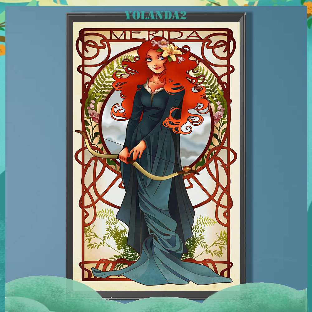 Tranh Đính Đá Kim Cương Toàn Bộ 5D DIY Hình Vẽ Công Chúa