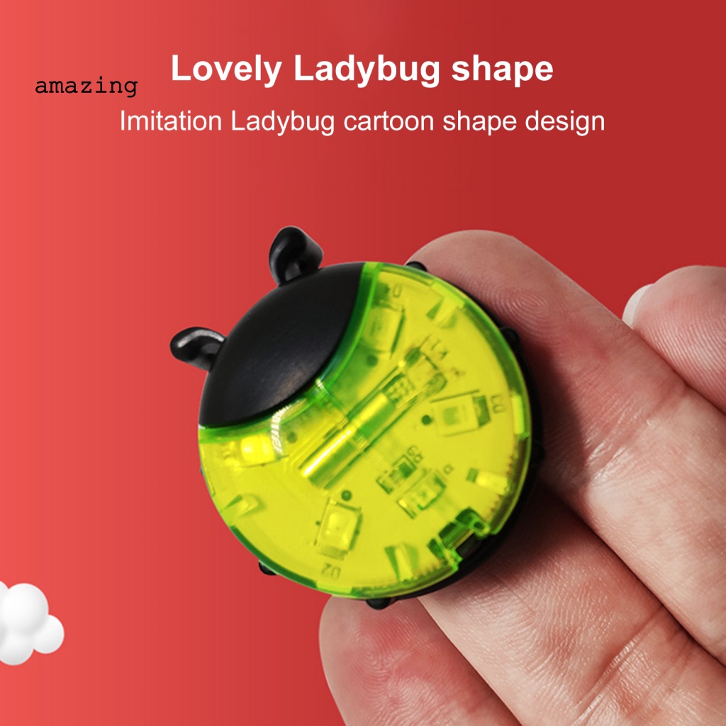 Đèn Cảnh Báo Gắn Bánh Xe Đạp Bằng ABS Hình Bọ Rùa Chống Nước Chống Mòn