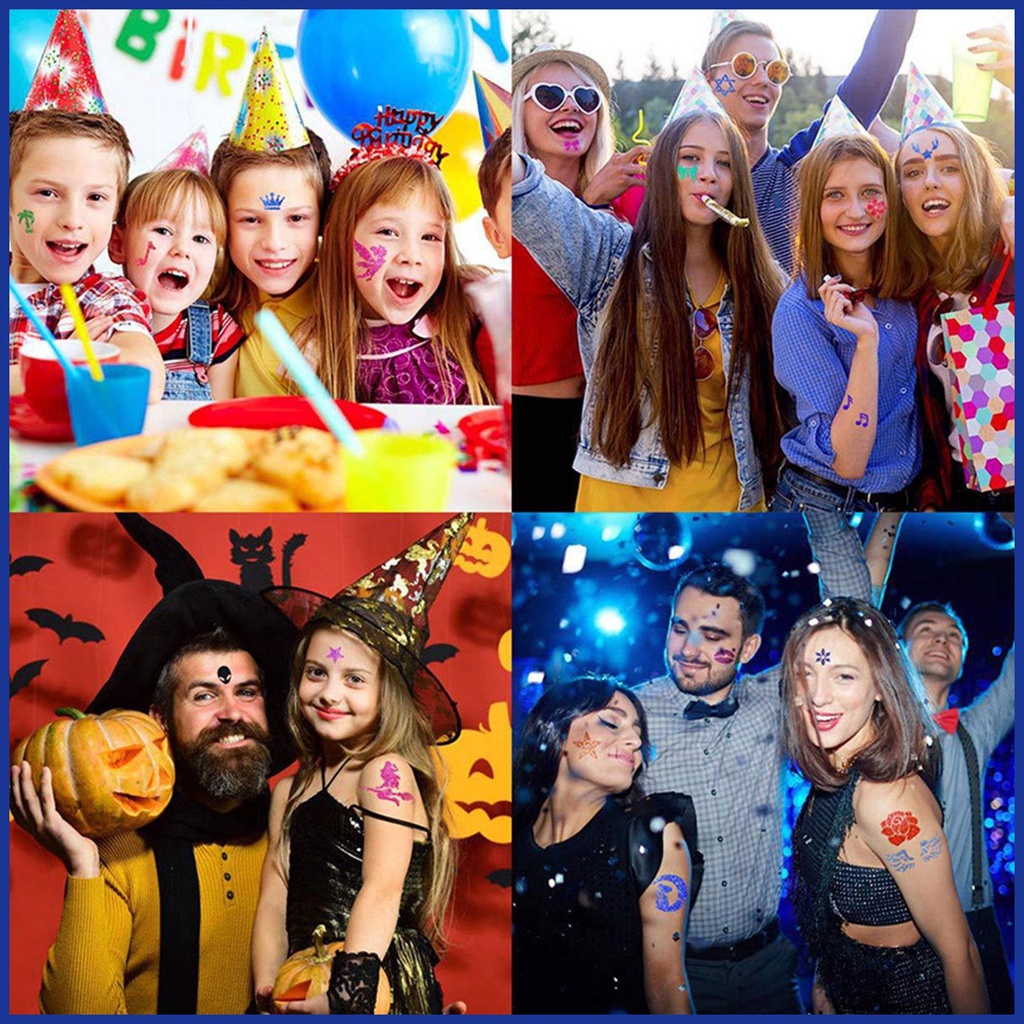 Bộ Phấn Kim Tuyến Lấp Lánh Dùng Trang Điểm Cơ Thể Đa Năng Tiện Dụng