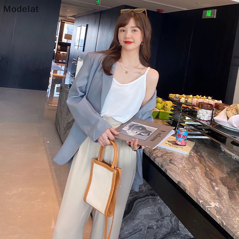 Áo Thun Sát Nách Màu Trơn Dáng Rộng Thời Trang Mùa Hè Cho Nữ