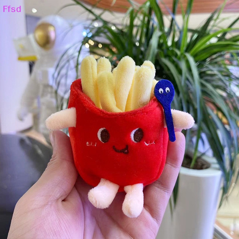 {Ffsd} Móc Khóa Đồ Chơi Nhồi Bông Mềm Hình Bánh Mì Hamburger Hot Dog Pháp Quà Tặng Cho Trẻ Em * Bán Chạy