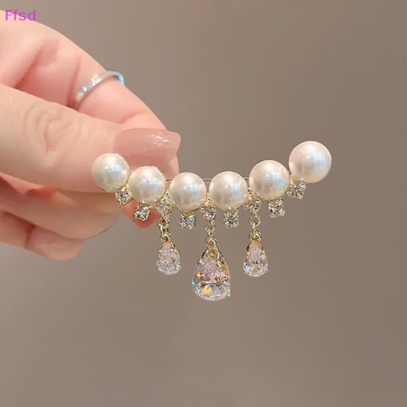 {Ffsd} Ghim Cài Áo Bằng Hợp Kim Đính Ngọc Trai Trắng Thời Trang An Toàn Cho Nữ * Bán Chạy