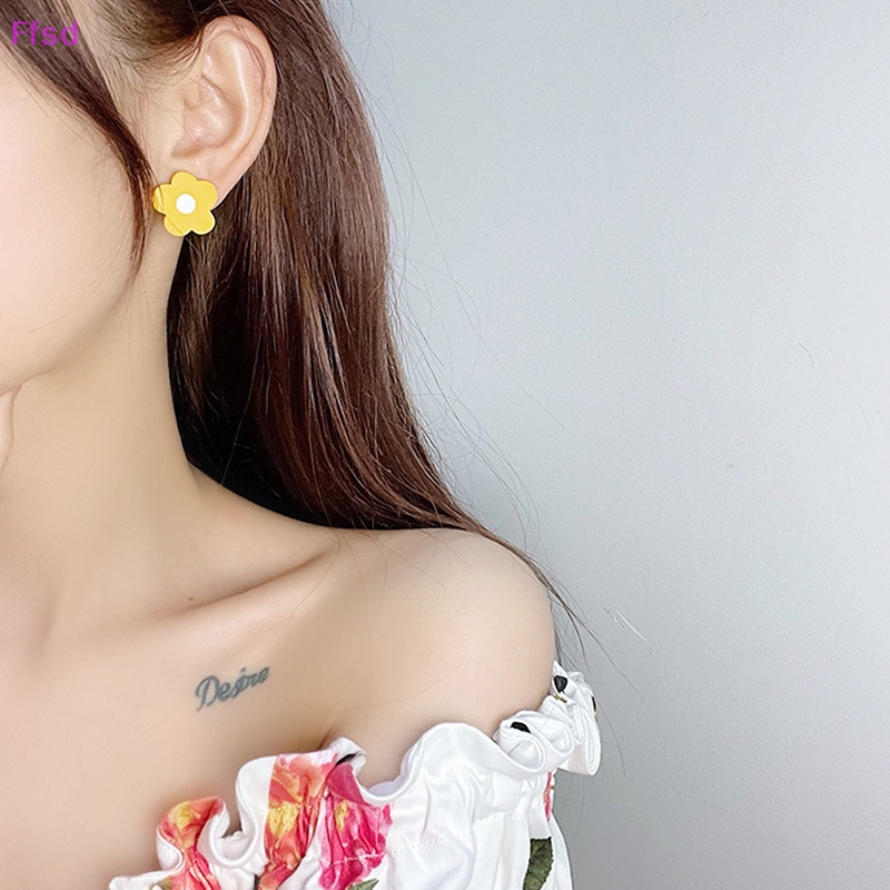 {Ffsd} Hoa Tai Dạng Kẹp Hình Hoa Nhiều Màu Sắc Ngọt Ngào Cho Nữ / Phụ Nữ / Tiệc Cưới Mới Bán Chạy *