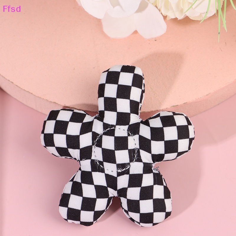 {Ffsd} Móc Khóa Cặp Đôi Hình Hoa Năm Cánh Bằng Vải Cotton Đổ Vải Cotton Kẻ Sọc Caro Dễ Thương DIY * Bán Chạy