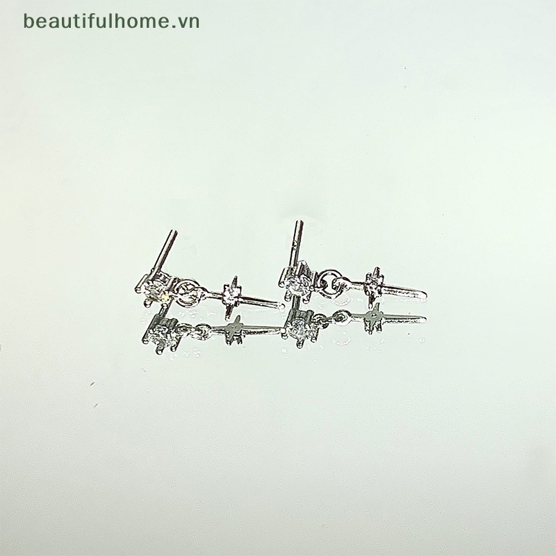 1 Đôi Bông Tai Pha Lê Lấp Lánh Thời Trang Dành Cho Nữ