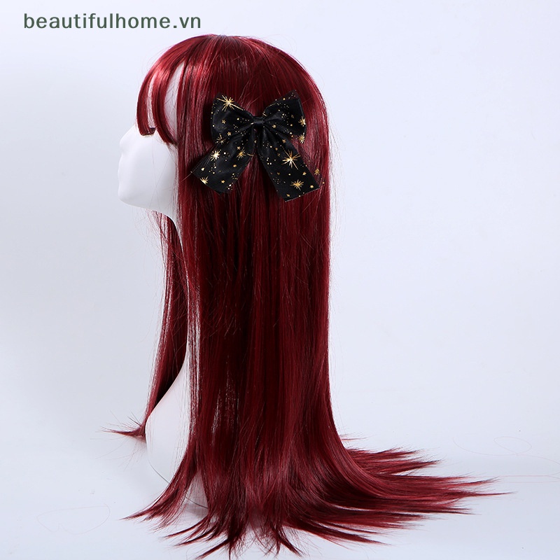 Kẹp Tóc Nơ Ren Hình Ngôi Sao Phong Cách Lolita Dễ Thương Cho Bé Gái