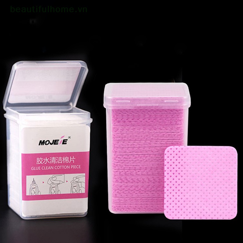 Bộ 200 Khăn Giấy Cotton Không Xơ Vải Dùng Để Tẩy Trang Lông Mi