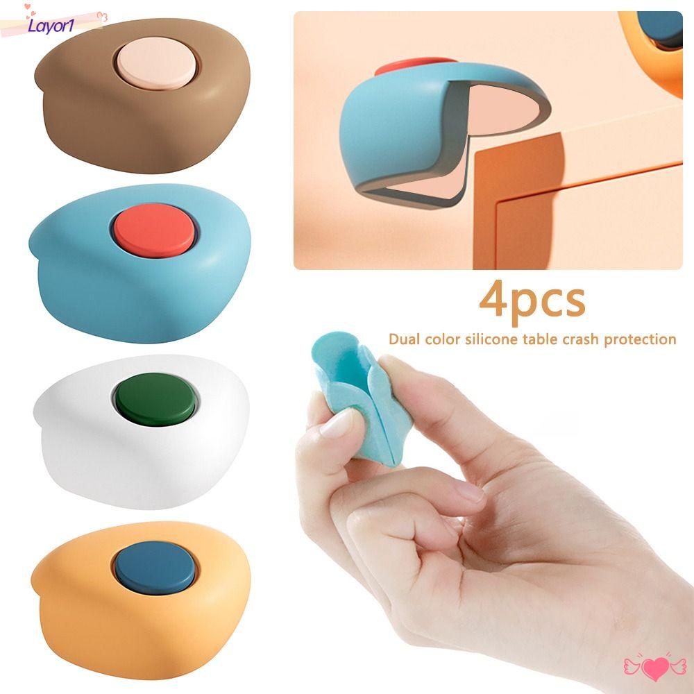 1 4 Miếng Silicone Bọc Góc Cạnh Bàn Chống Va Chạm Bảo Vệ An Toàn Cho Bé