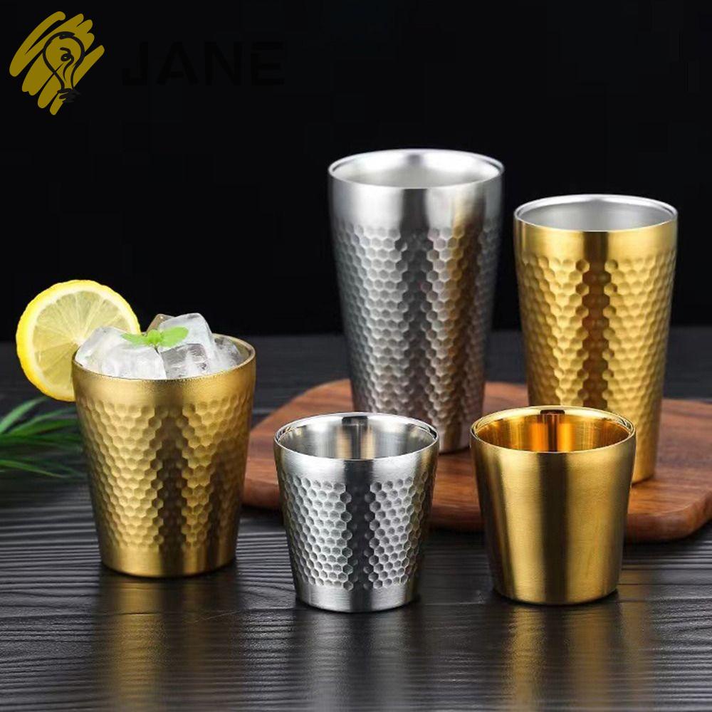 Cốc Uống Bia Hai Lớp Giữ Lạnh Chống Bỏng Bằng Thép Không Gỉ Phong Cách Bắc Âu