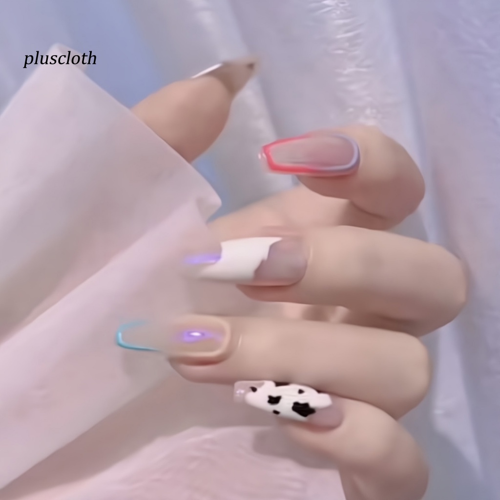 1 Bộ Móng Tay Giả Che Phủ Toàn Diện Tháo Rời Được Chống Phai Màu Cầu Vồng Cho Salon