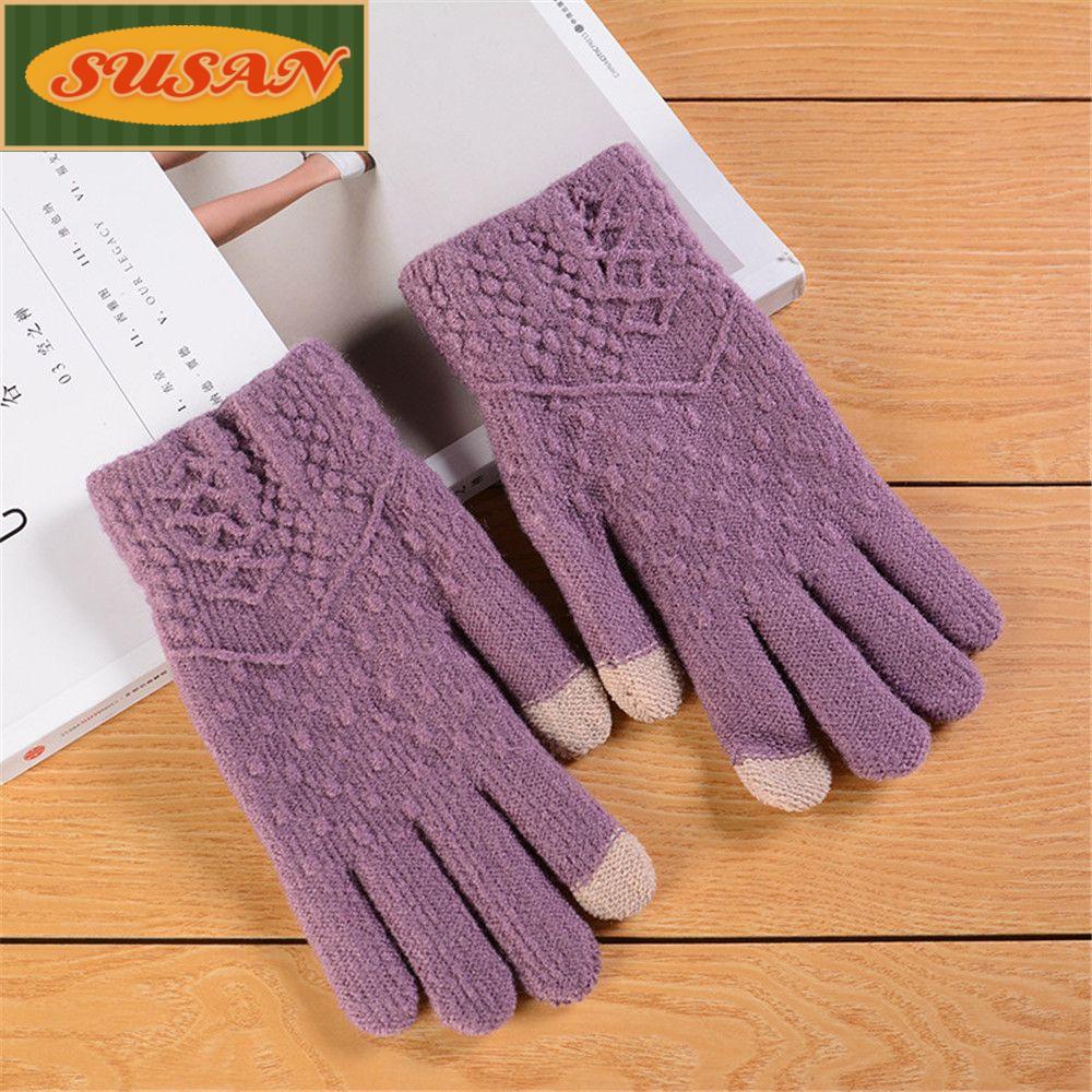 Găng Tay Dệt Kim Mềm Mại Co Giãn Tốt