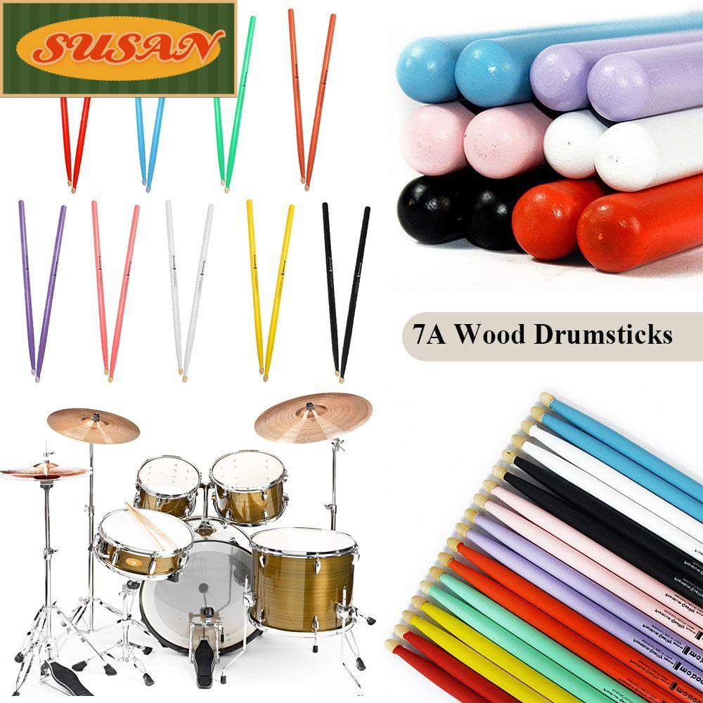 1 Cặp Dùi Trống Gỗ SUSANS 393 * 13.7mm Có Tay Cầm Chống Trượt 7A