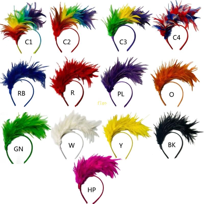 Băng Đô Cài Tóc Đính Lông Vũ Phong Cách 1920