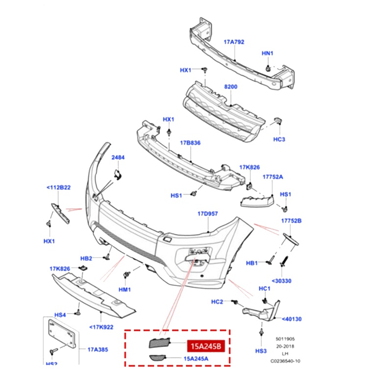 1 Cặp Khung Viền Đèn Sương Mù Phía Trước Thay Thế Cho Range Rover Evoque 2012-2015 LR057397 Lr LR LR057396 Lr LR LR026546 Lr LR LR026545