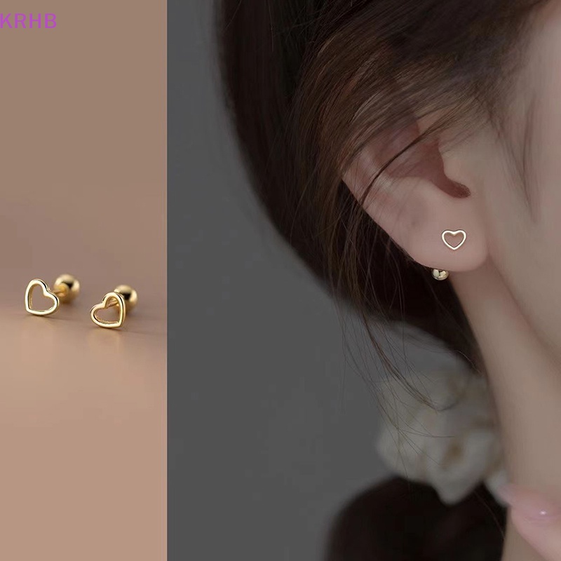 1 Đôi Bông Tai Hình Trái Tim Xoắn Ốc Thời Trang Dành Cho Nữ Mới