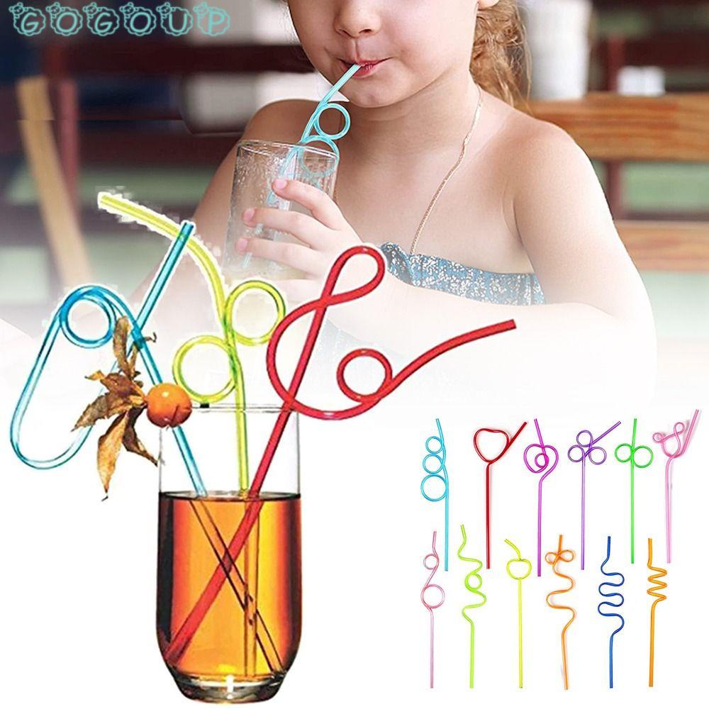 Set 20 Ống Hút Xoăn Nhiều Màu Dùng Một Lần Cho Nhà Bếp Quán Cà Phê