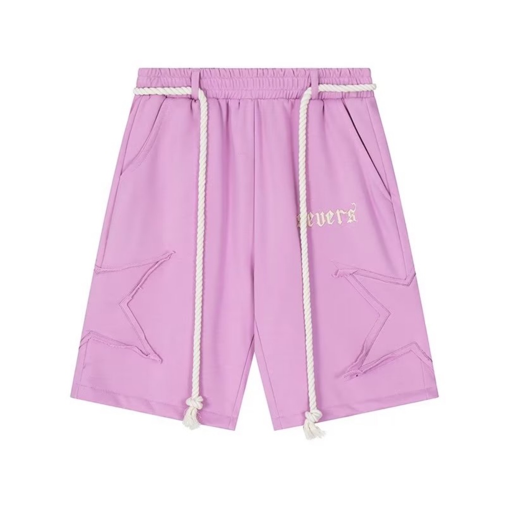 Quần Short Lưng Thun Ống Rộng Thêu Hình Ngôi Sao Phong Cách Mỹ Cổ Điển Thời Trang Mùa Hè Hàng Mới 2023 Dành Cho Bạn Nữ