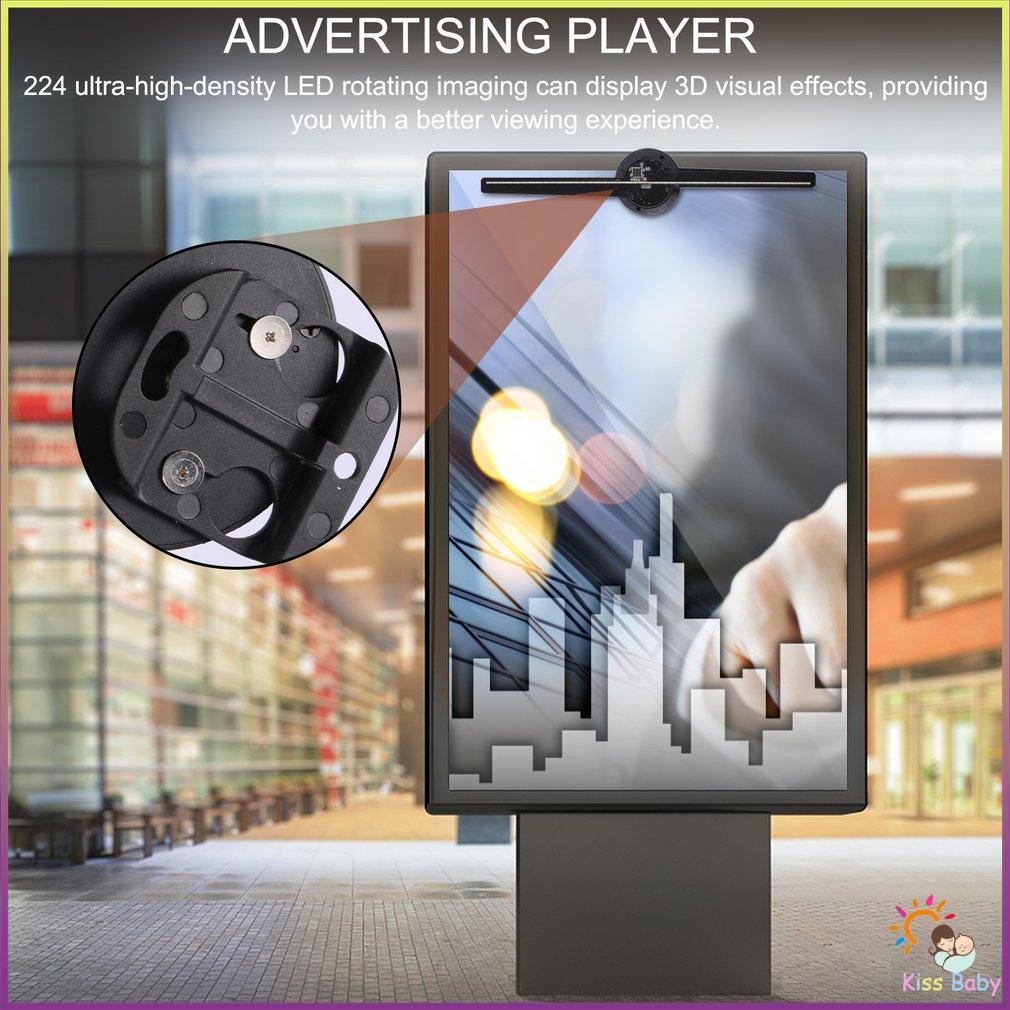 224 Hạt Đèn Mắt Thường 3D Led Wifi Toàn Phương Máy Chiếu Màn Hình Quạt Ba Chiều Quảng Cáo Người Chơi Bộ Nhớ 16G