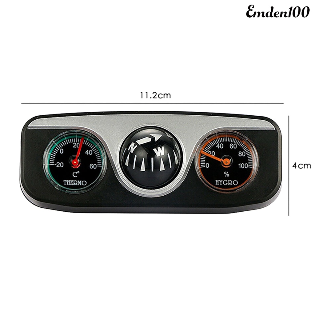 Nhiệt Kế 3 Trong 1 Bằng ABS Chất Lượng Cao Cho Xe Hơi