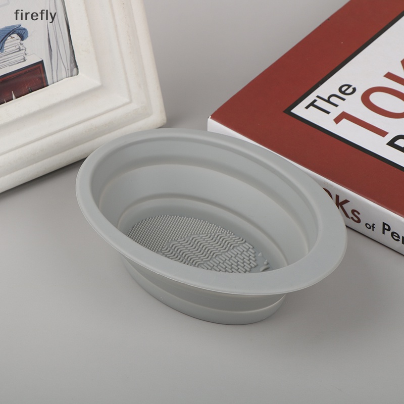 Dụng Cụ Vệ Sinh Cọ Trang Điểm Bằng Silicone Gấp Gọn Tiện Lợi