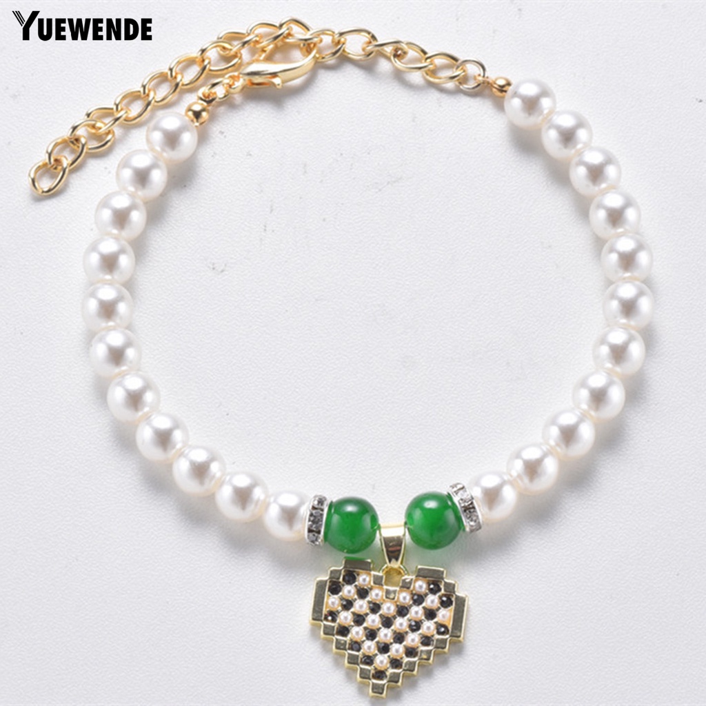 Vòng Cổ Mở Rộng Đính Ngọc Trai Giả Dễ Điều Chỉnh Cho Thú Cưng