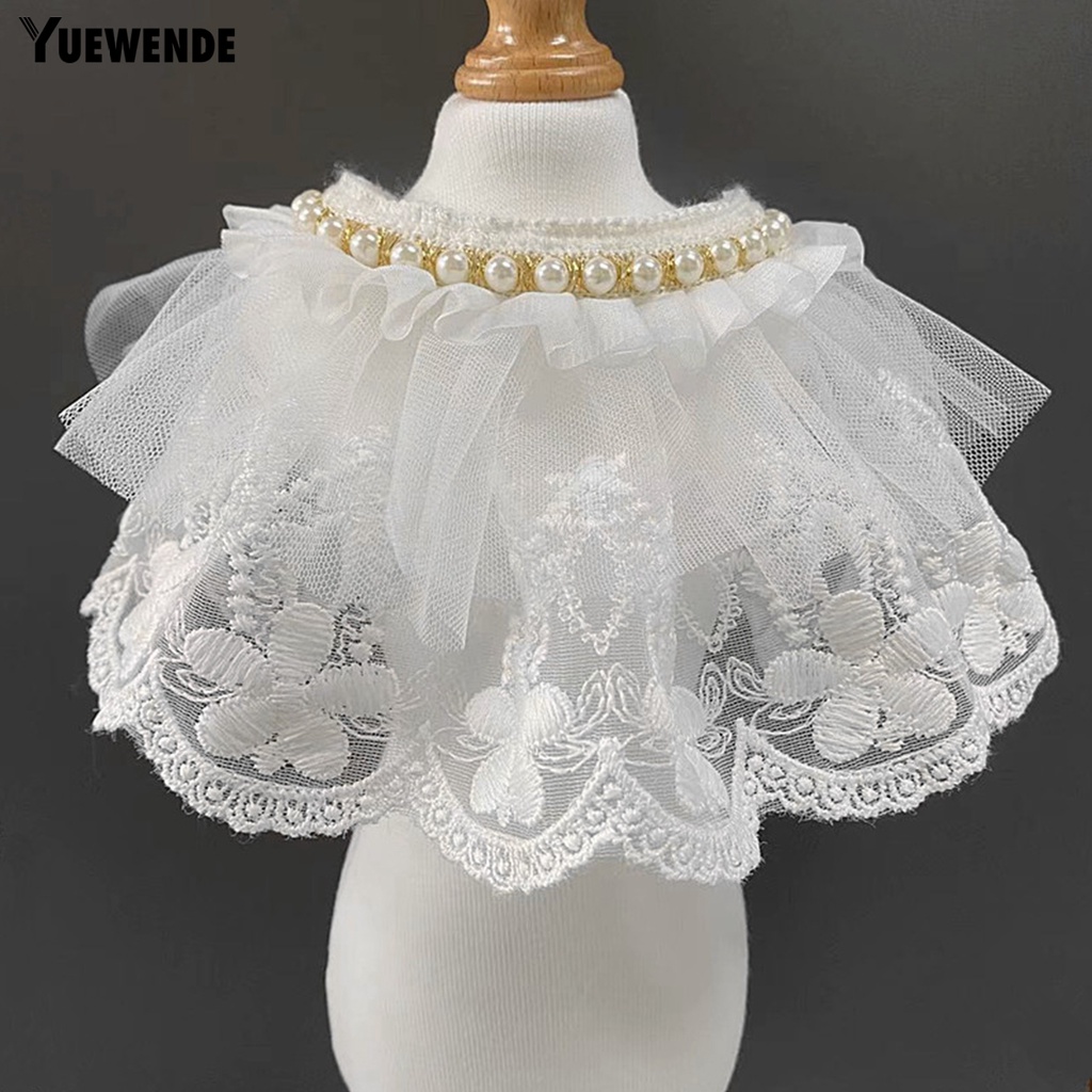 Vòng Cổ YQ.E Đính Ngọc Trai Giả Thanh Lịch Có Thể Điều Chỉnh Cho Thú Cưng