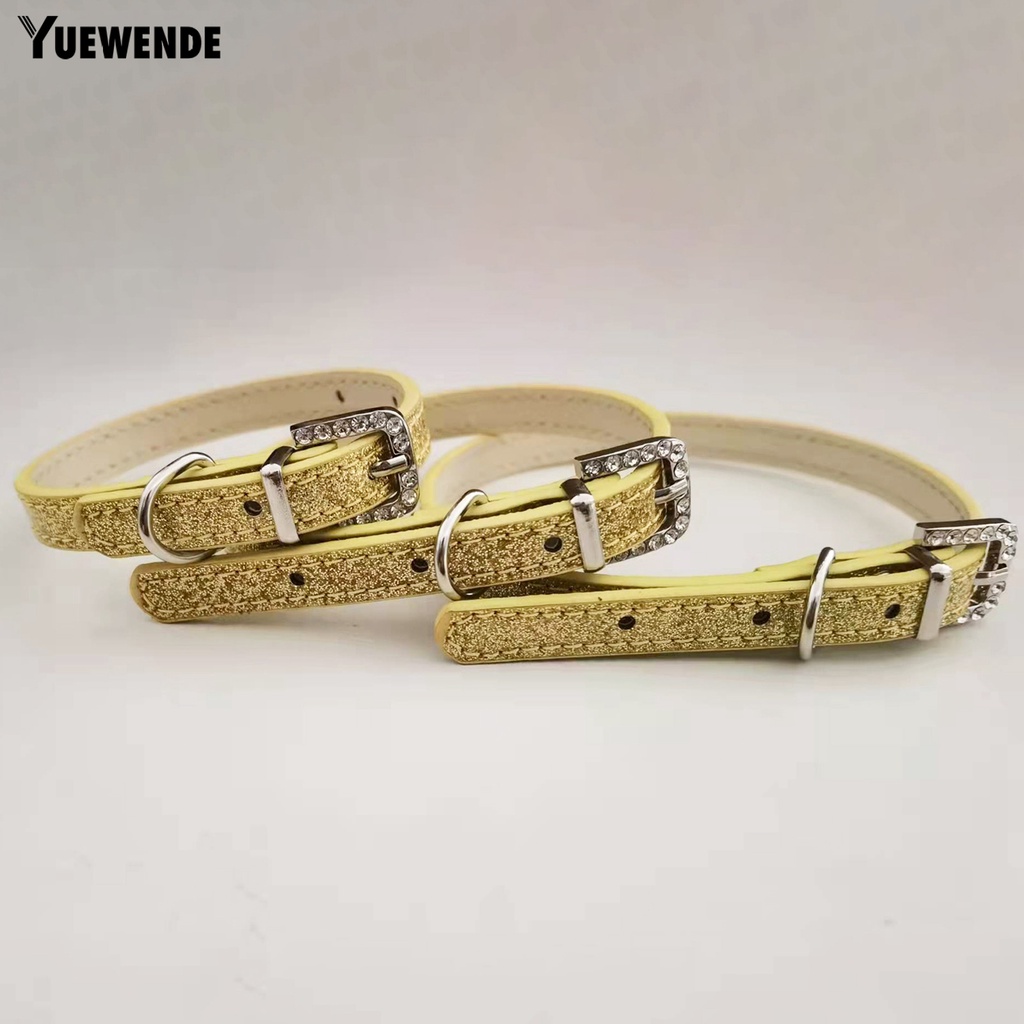 Vòng Cổ Giả Da Đính Kim Sa Điều Chỉnh Được Cho Thú Cưng Cỡ Nhỏ / Vừa / Nhỏ / YQ.E