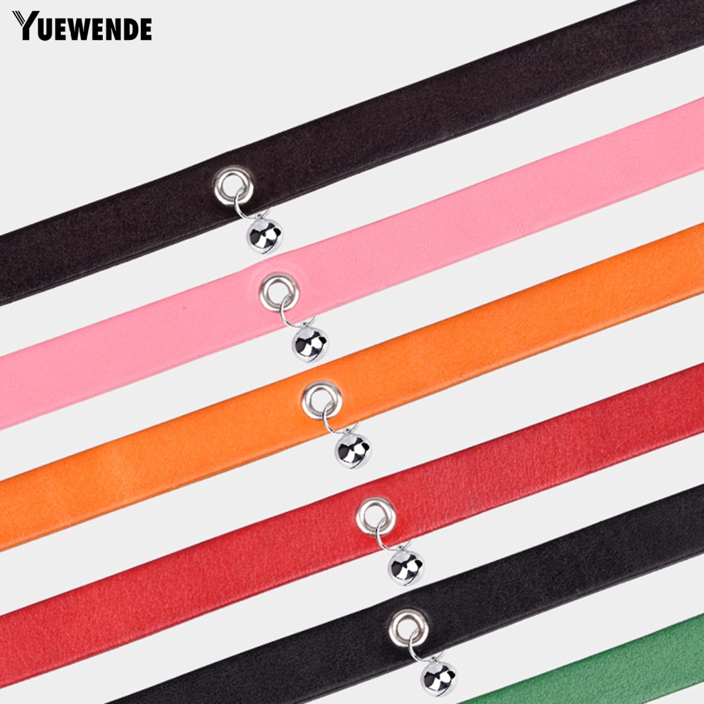 Vòng Cổ Bằng Da Bò Màu Trơn Chống Khóa Thoáng Khí Thời Trang Cho Thú Cưng