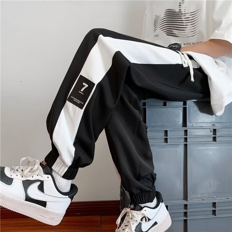 Quần Legging Lụa Lạnh Mỏng Dáng Rộng Phong Cách Retro Mỹ Thời Trang Xuân Hè Cho Nam