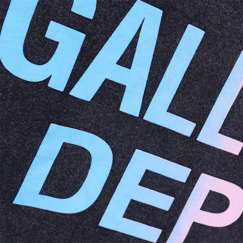 Ga-lle-ry-de-pt - Áo Thun Tay Ngắn Dáng Rộng In Chữ Màu Gradient Thời Trang Xuân Hè Mới Nhất 23 Trọng Lượng Nặng Cho Nam